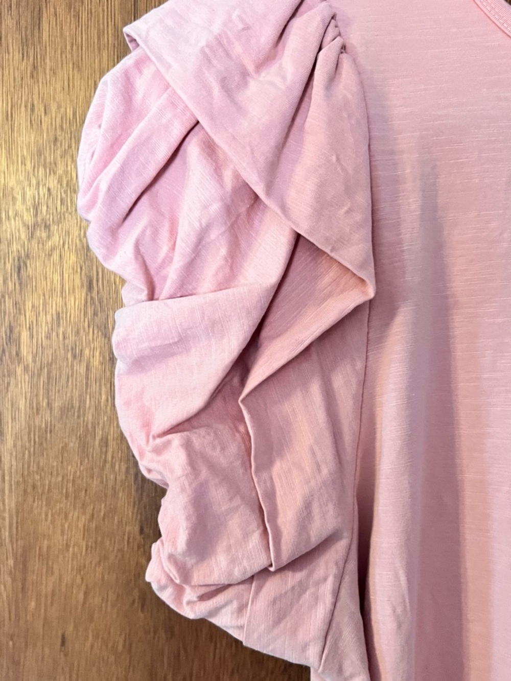 Doe & Rae Dusty Pink Ruffle Sleeve Tee - Picture 3 of 9